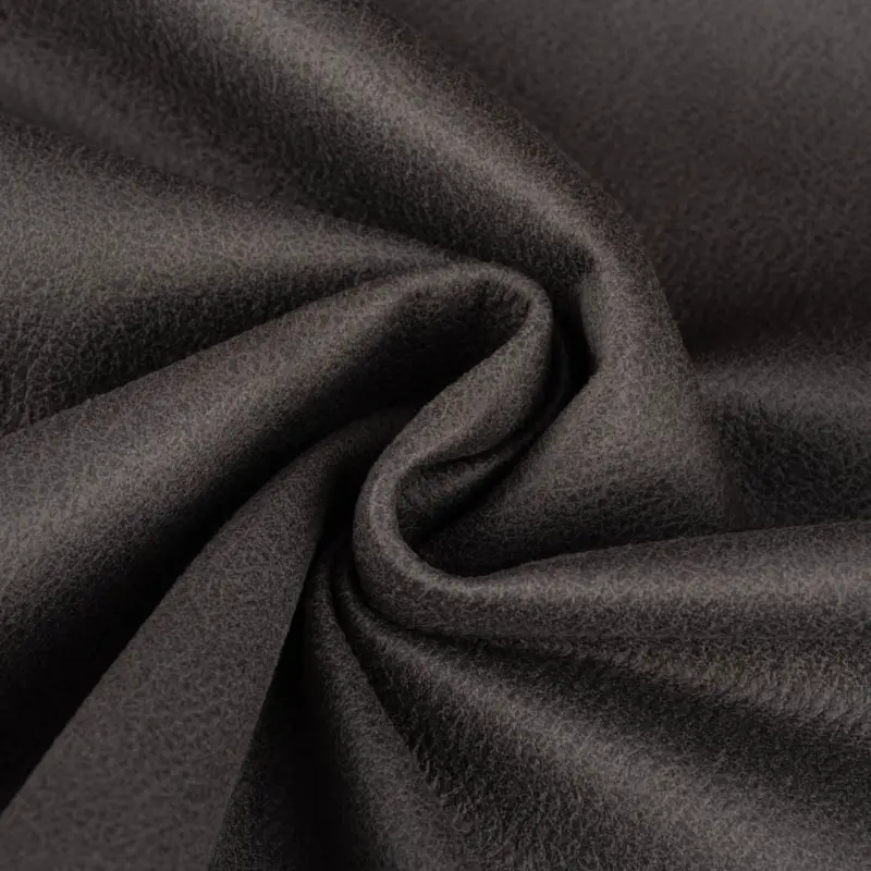 Mikrofaser Polsterstoff Möbelstoff Lederoptik Microfiber Deluxe dunkelgrau 1,42m Breite Beliebt