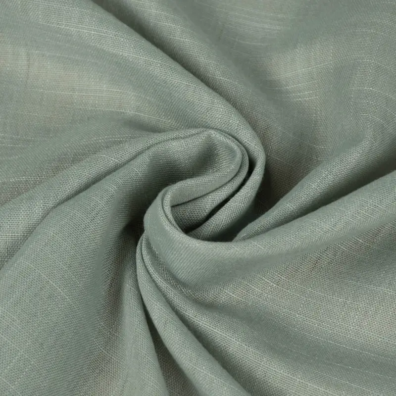 Gardinenstoff Leinenstruktur Soft halbtransparent salbeigrün 145cm Breite Begrenztes Angebot