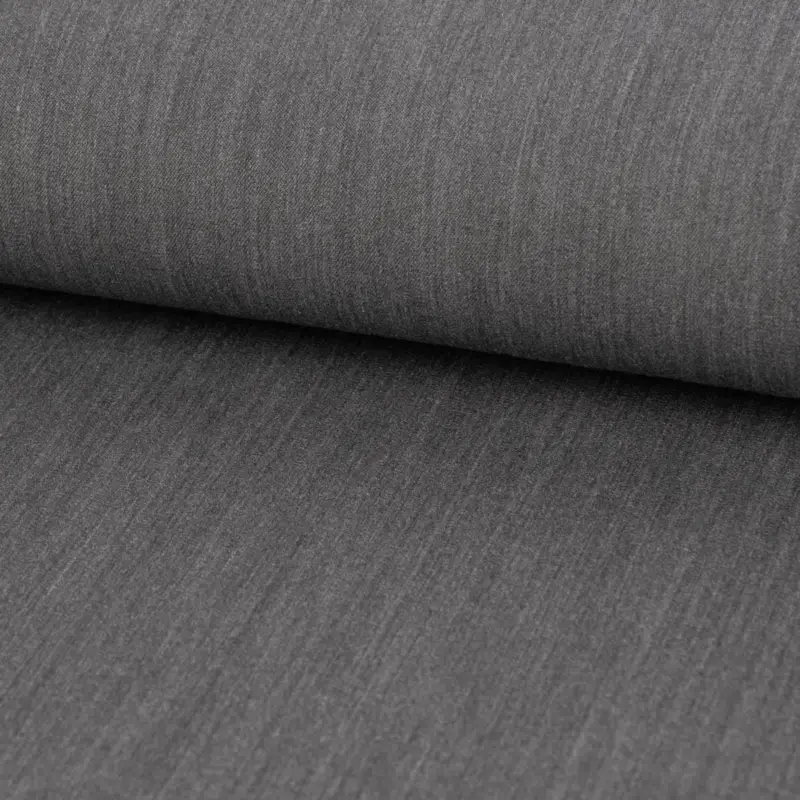 Bekleidungsstoff Twill Köper Gabardine Wool Touch extra weich einfarbig mittelgrau 1,45m Breite Letzte Chance