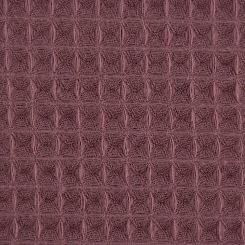 Günstig Bekleidungsstoff Waffelpique Waffelstoff Baumwolle uni mauve 1,45m Breite