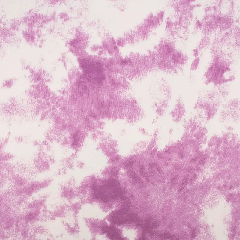 Meistverkauft French Terry Sommersweat Meterware Tie Dye Batik weiß lila 1,45m Breite