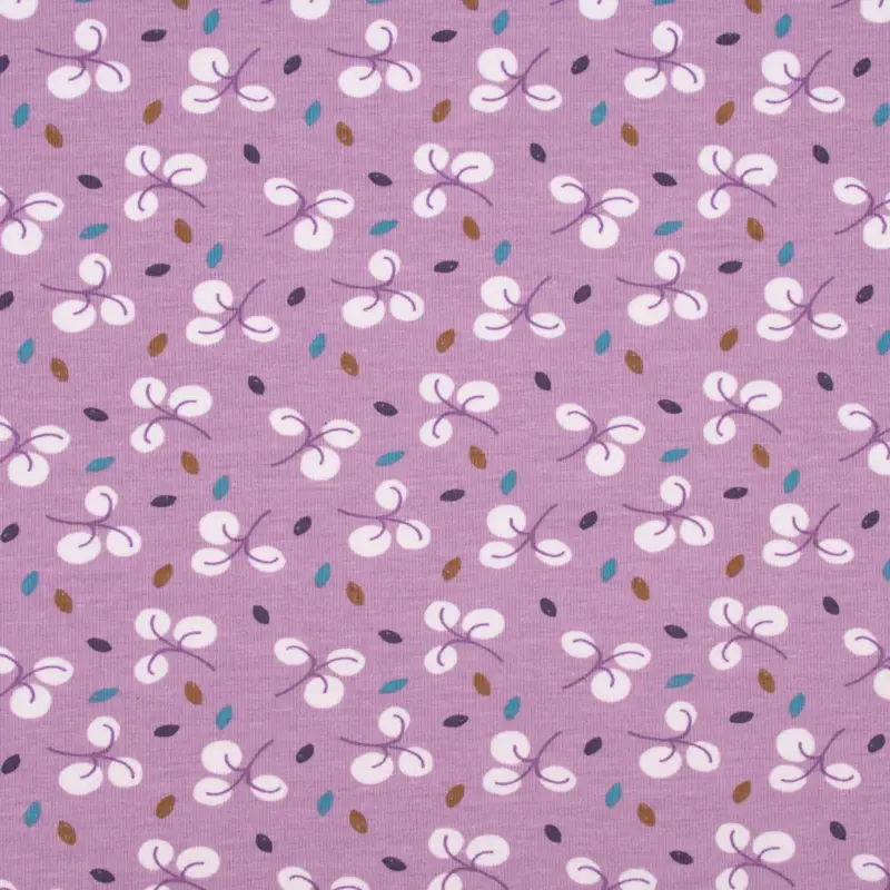 Preis Gesenkt Baumwolljersey Jerseystoff Bulhup Allover Violet lila 1,45m Breite