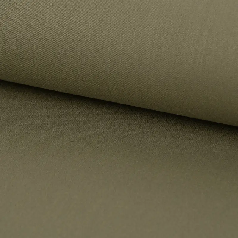 Abverkauf Bekleidungsstoff Twill Köper Gabardine Wool Touch extra weich einfarbig khakigrün 1,45m Breite