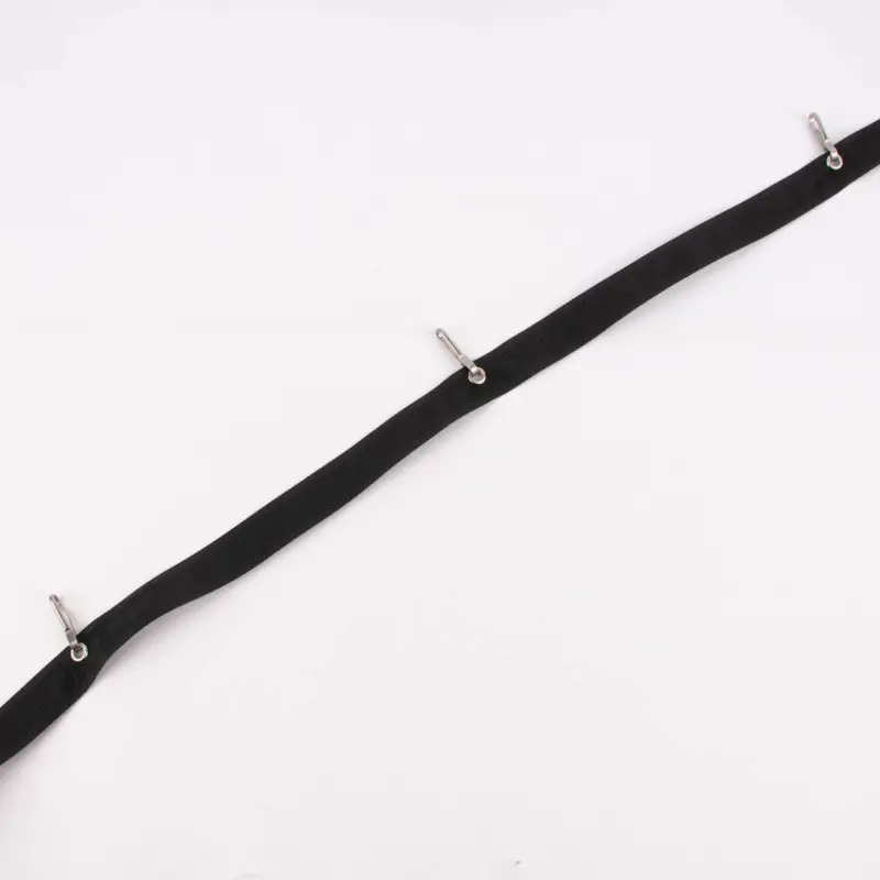 Gurtband mit Karabinerhaken schwarz silberfarbig Breite: 3cm Expressversand