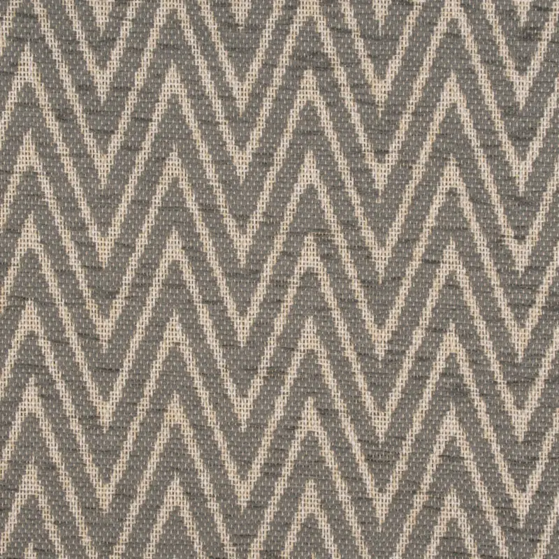 Polsterstoff Dekostoff Jacquard Flachgewebe Mira Chevron hellgrau beige 1,40m Breite Heißes Angebot