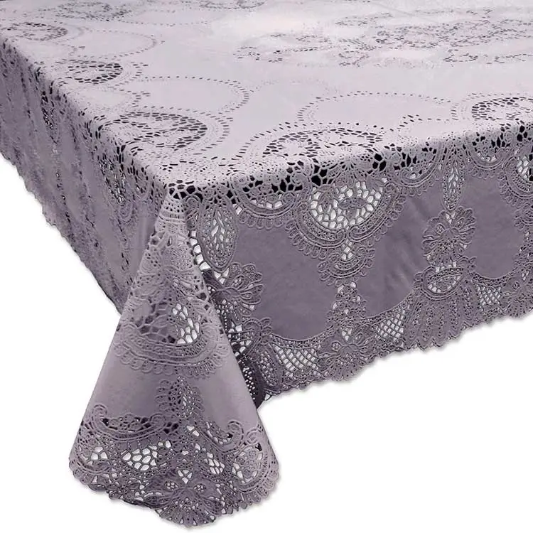 Sichere Zahlung Outdoor Tischdecke Häkelspitze Amira lila 137x180cm