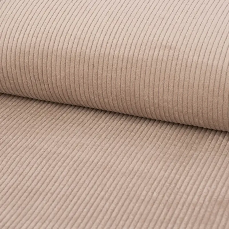 Cord Stoff aus Baumwolle Bekleidungsstoff Dekostoff 4,5W grob vorgewaschen einfarbig sand 1,4m Breite Preis Gesenkt