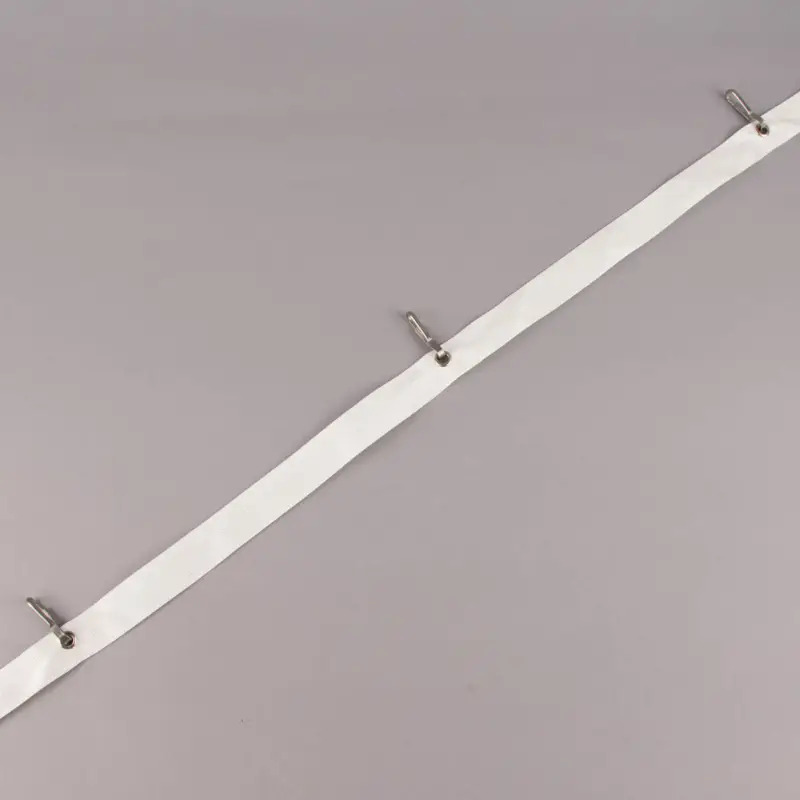 Expressversand Gurtband mit Karabinerhaken weiß silberfarbig Breite: 3cm