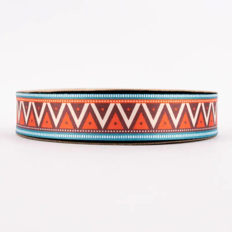 Gurtband Chevron Zick-Zack Luca bunt Breite: 4cm Solange Der Vorrat Reicht