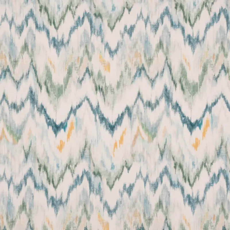 Outdoorstoff polsterfähig Avalak Ibiza Batik ecru grün blau gelb 1,60m Breite Wochenendangebot