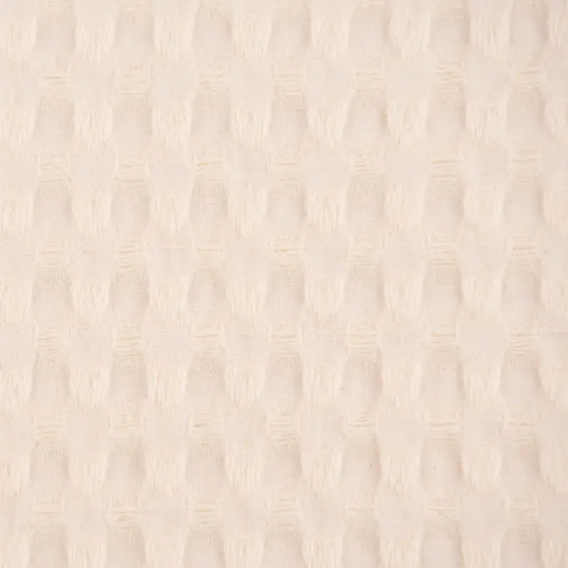 Waffelpique soft Waffelstoff Baumwolle uni ecru 1,35m Breite Bestpreis