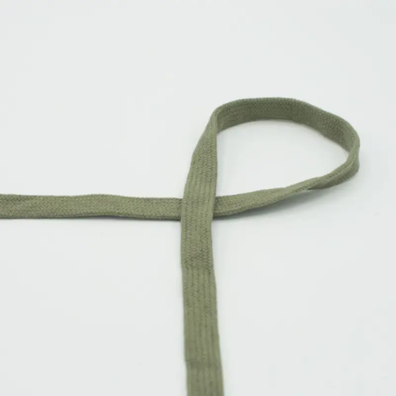 Flachkordel Baumwolle khaki Breite: 1,5cm Sofort Bestellen
