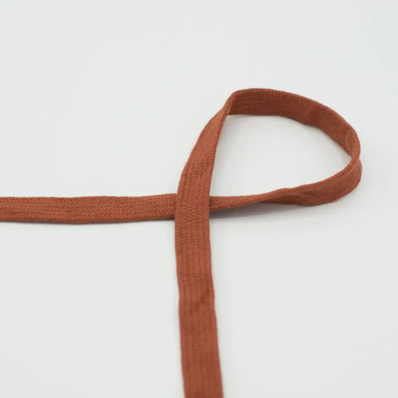 Flachkordel Baumwolle terra Breite: 1,5cm Saisonangebot