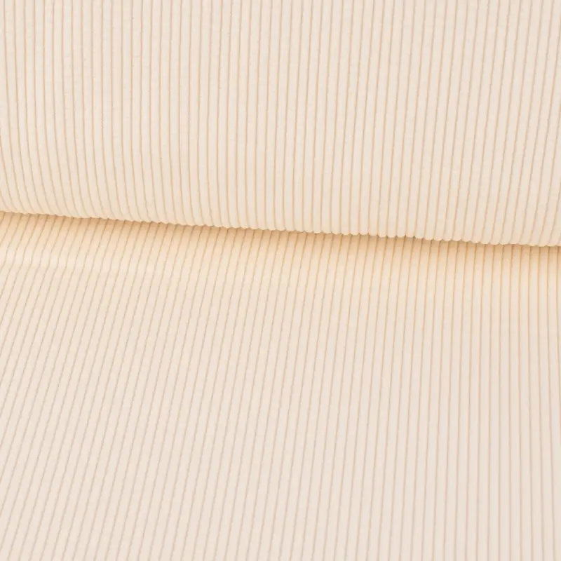 Neu Cordstoff Bubble mit Plüsch Rückseite Doubleface Bekleidungsstoff Dekostoff ecru 1,45m Breite
