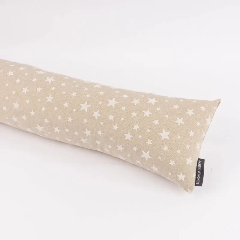 Zugluftstopper Basic Star Sterne im Leinenlook natur weiß verschiedene Größen von SCHÖNER LEBEN. Top-Angebot