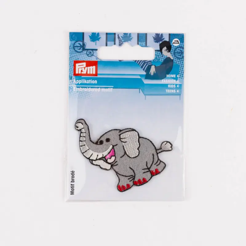 Applikation Elefant aufbügelbar grau 50x56mm von Prym Sichere Zahlung