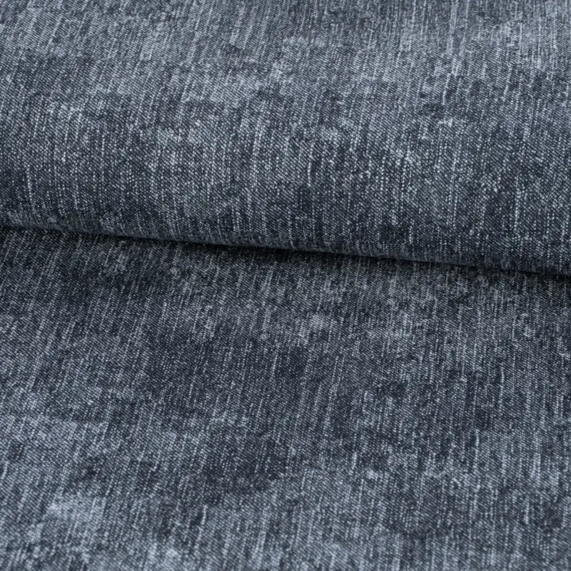Sonderaktion French Terry Digitaldruck ARMY DENIM Jeanslook dunkelgrau 1,45m Breite