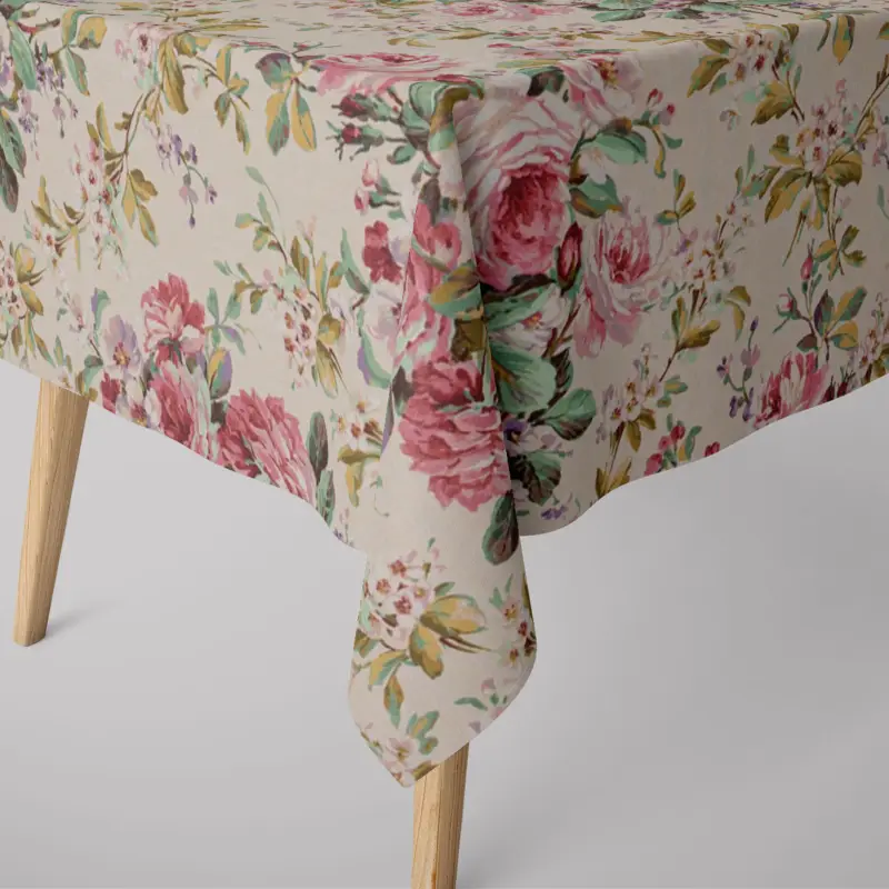 Tischdecke Digitaldruck Juana Rosen rosa verschiedene Größen von SCHÖNER LEBEN. Bestpreis