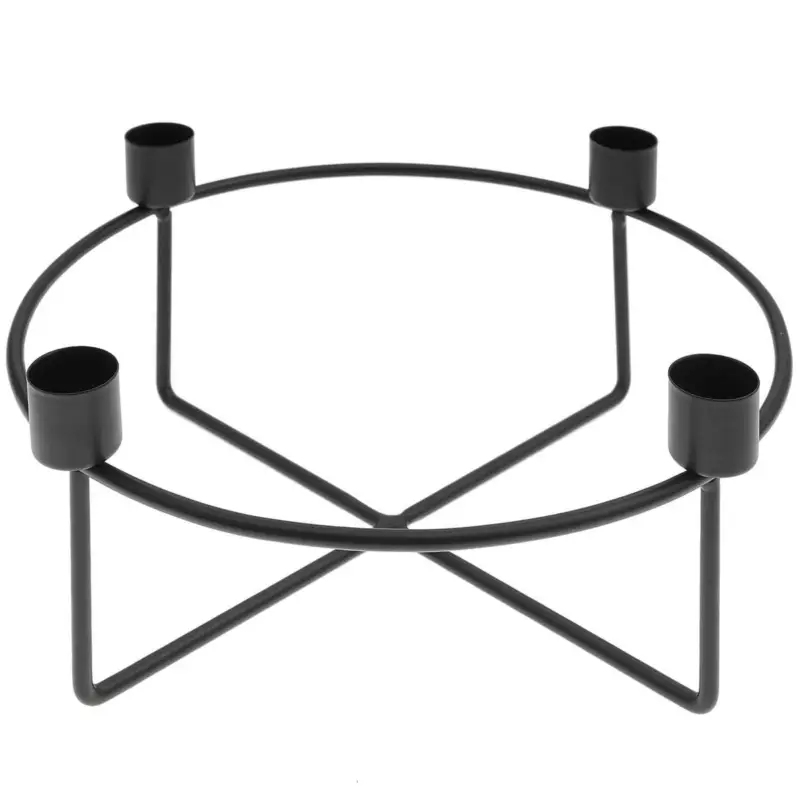 Preis Gesenkt Rico Design Kerzenhalter Ring für vier Stabkerzen hoch Metall schwarz 25x10cm