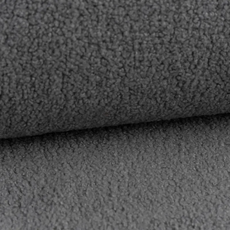Heißes Angebot Boucle Stoff Teddystoff Kunstfell Teddy Fur uni grau 1,5m Breite