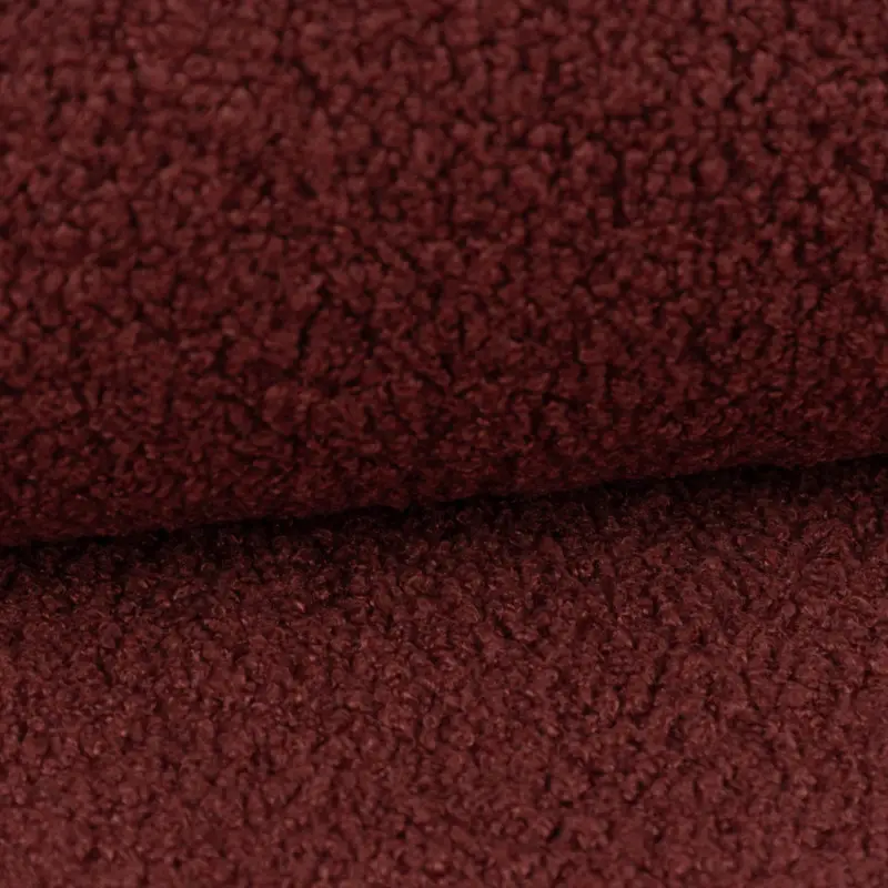 Neue Ware Boucle Stoff Teddystoff Kunstfell Teddy Fur uni mauve-rot 1,5m Breite