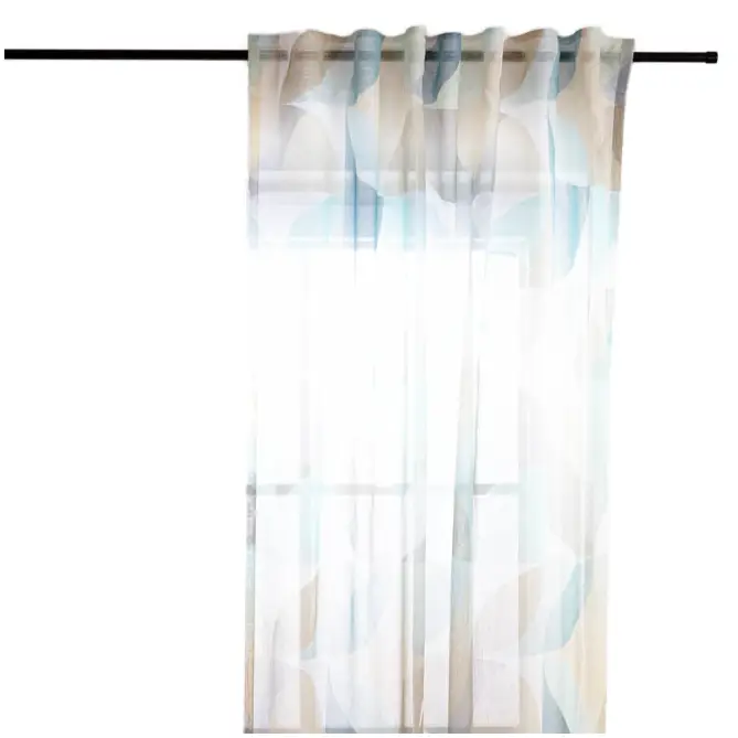 Versand Am Gleichen Tag Fertigschal mit Schlaufenband geometrisch grün blau weiß 140x245cm