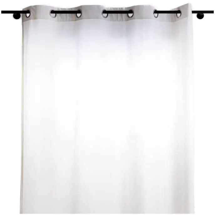 Neu Im Sortiment Ösengardine blickdicht uni Velours cremeweiß 145x245cm