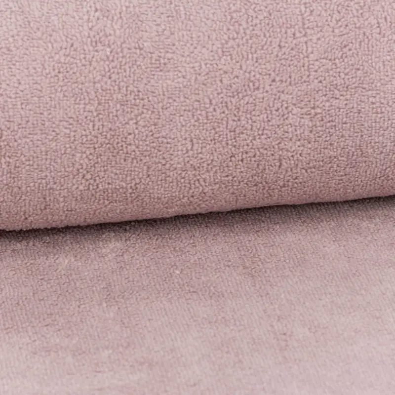 Knallerangebot Frottee Stoff Bambus Terry Velvet Bamboo kuschelweich einfarbig altrosa 1,50m Breite