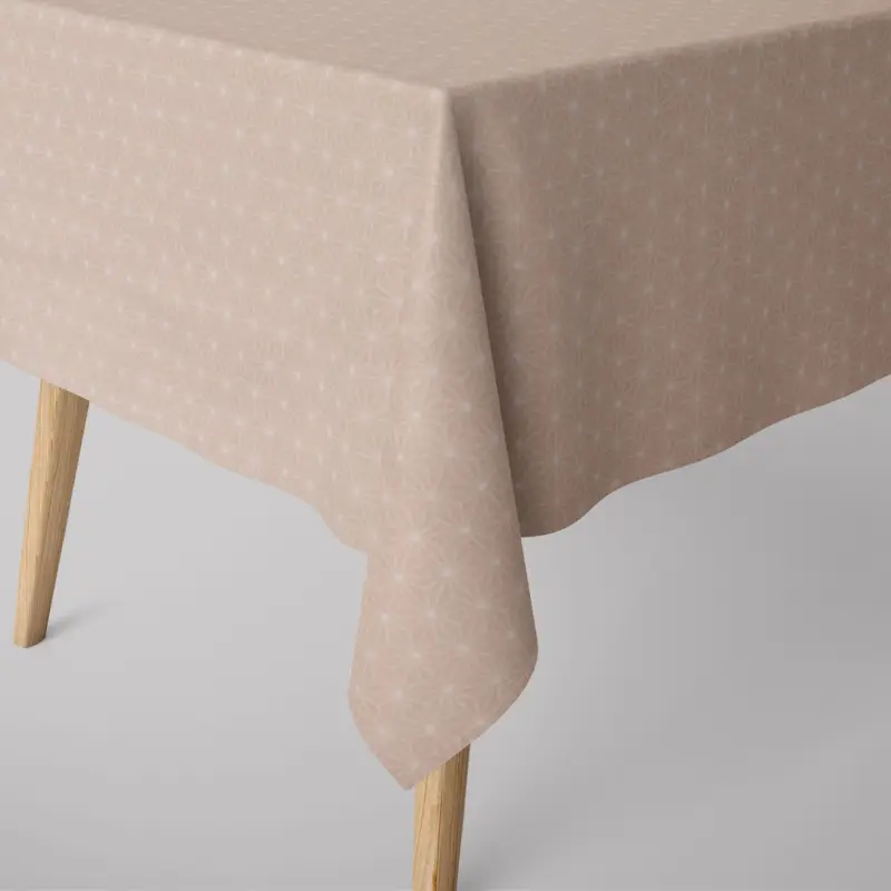 Schnäppchen Tischdecke abwaschbar Casual Stern grafisch beige weiß div. Größen von SCHÖNER LEBEN.