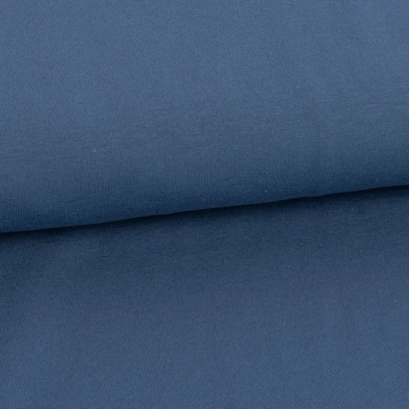 Preisknaller Baumwolljersey Organic Bio Jersey einfarbig indigo blau 1,5m Breite
