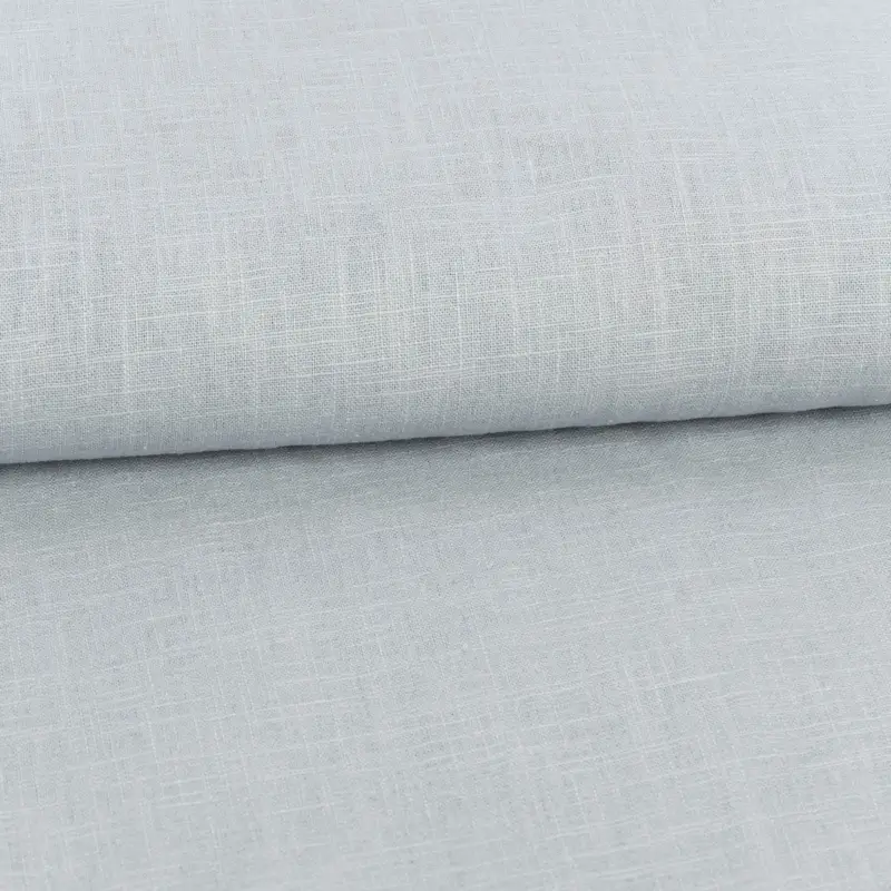 Leinenstoff mit Baumwolle vorgewaschen einfarbig eis blau 1,40m Breite Online Kaufen
