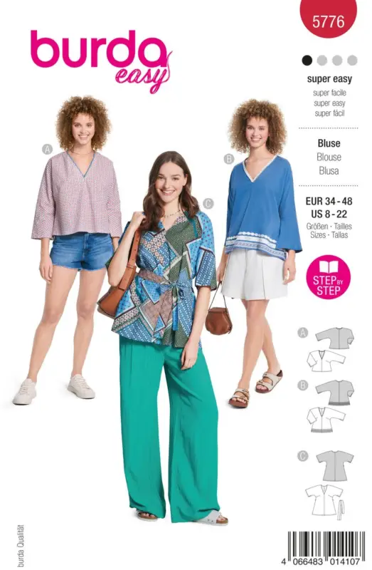 Burda Schnittmuster 5776 Damen Bluse Meistverkauft