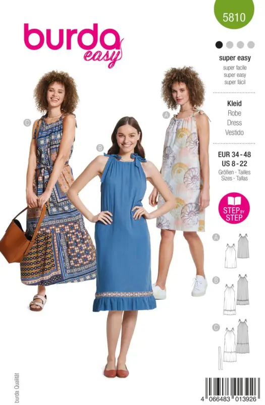 Echt Burda Schnittmuster 5810 Damen Kleid