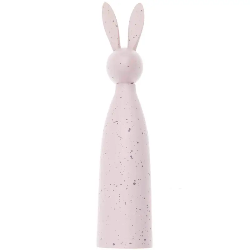 Schnäppchen Dekofigur Hase aus Holz rosa 4x18cm von Rico Design