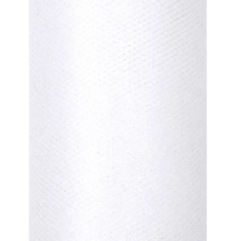 Mega-Angebot Deko Tischband Tüll einfarbig weiß glitzernd 0,15x9m