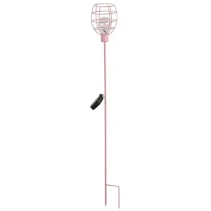 Letzte Chance LED-Solarlampe Gartenstecker in Rosa von Countryfield 11,5x11,5x90cm