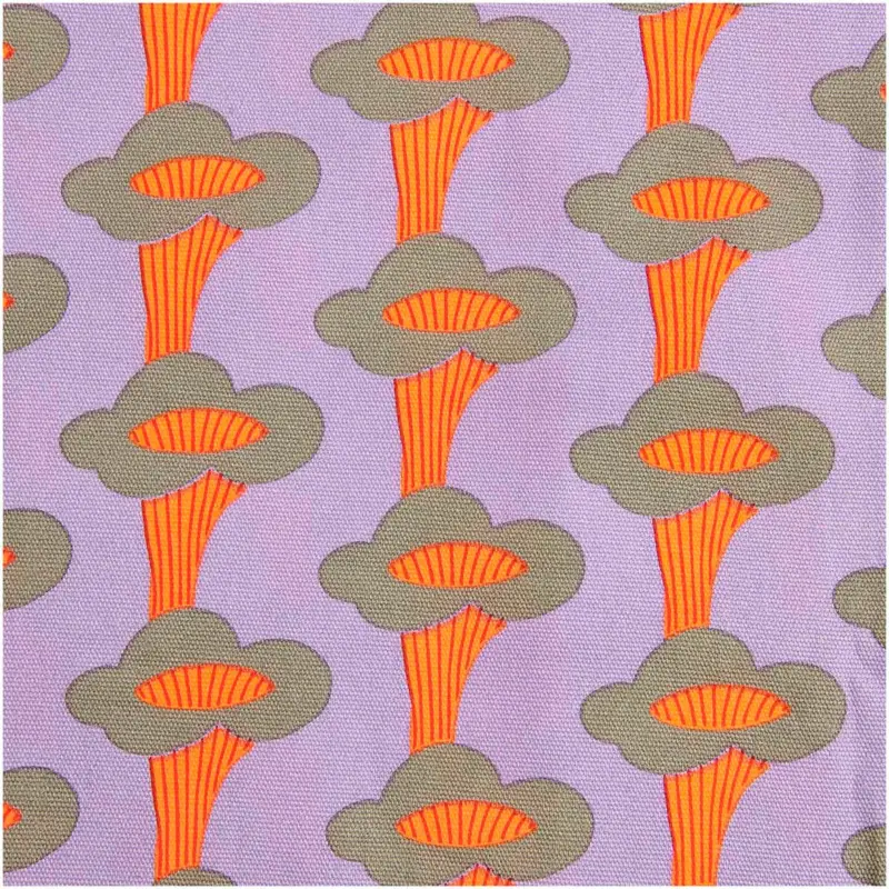 Canvas Stoff Baumwollstoff Pfifferlinge Flieder Neonorange von Rico Design 50x140cm Bestpreis