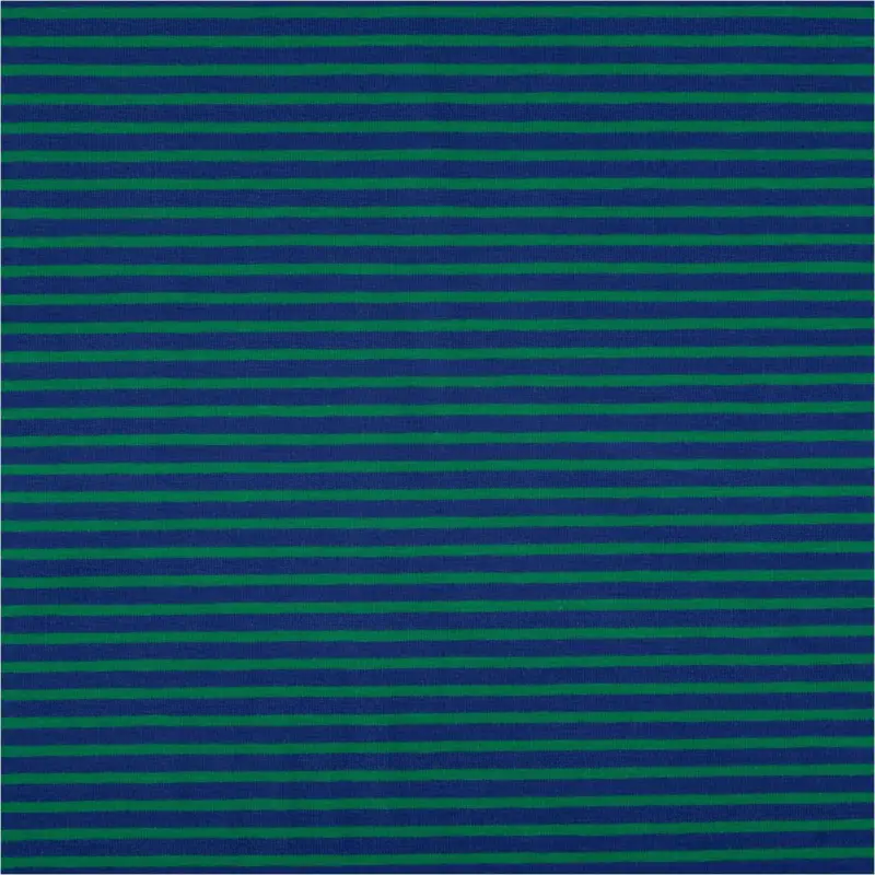 Abverkauf Jersey Stoff Baumwolljersey Rayure Streifen blau grün 1,45m Breite