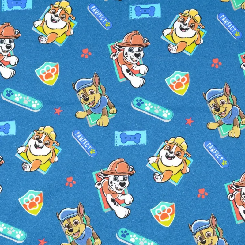Paw Patrol Jersey Stoff Baumwolle PAWFECT blau 1,50m Breite Jetzt Bestellen