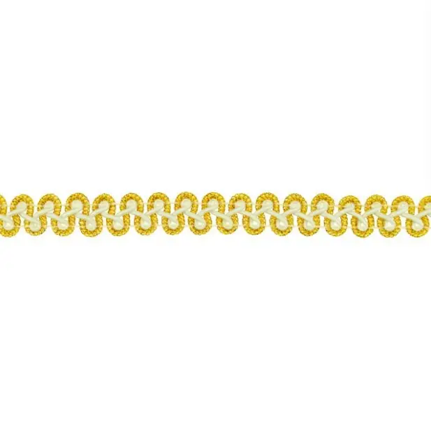 Goldborte Goldband Wellen Gold und Creme Design E Sichere Zahlung