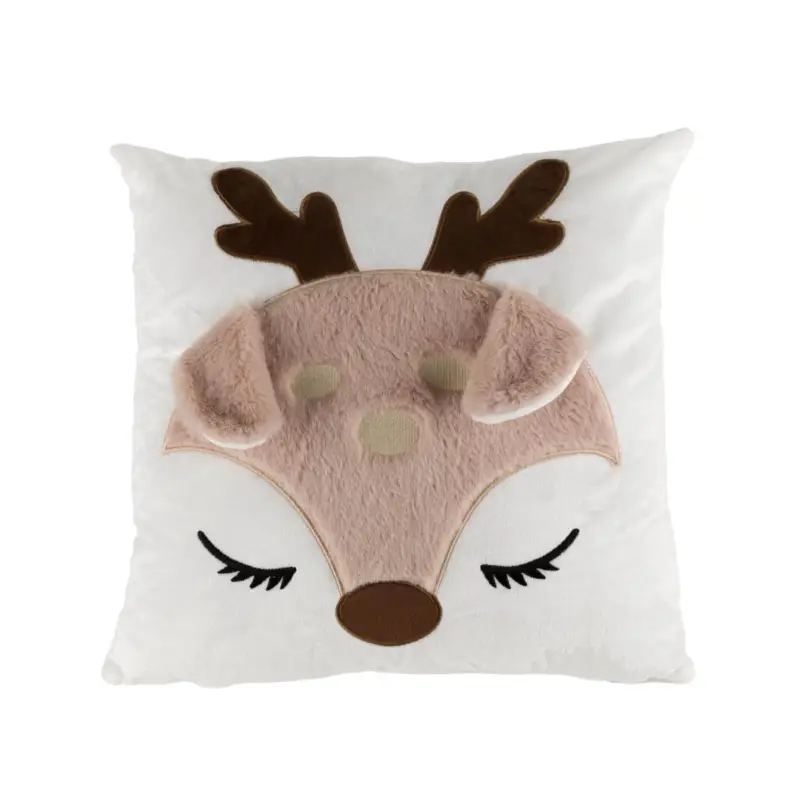 Kuschelkissen Rehkitz weiß beige 40x40cm Top-Preis