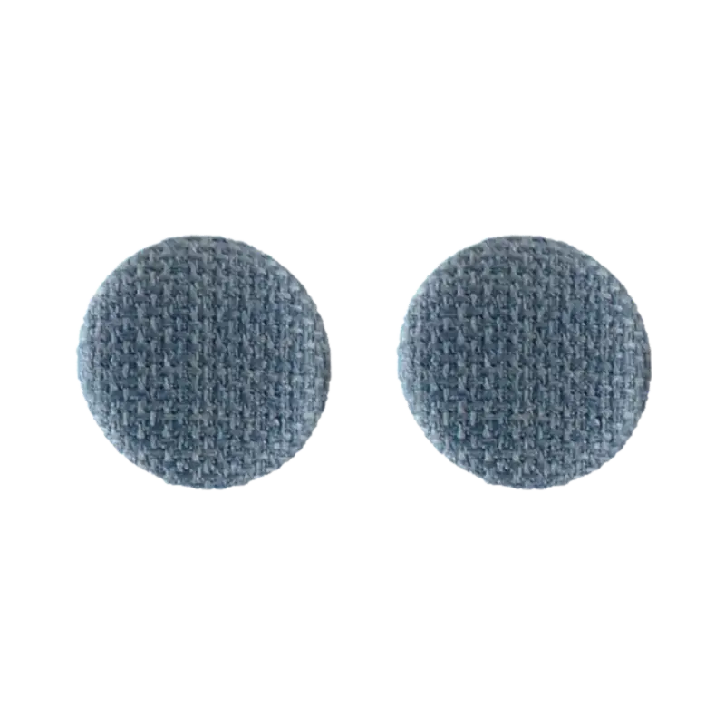 Sofort Bestellen Outletpreis: Ösenknopf Stoff 30 mm Staubblau 2Stk