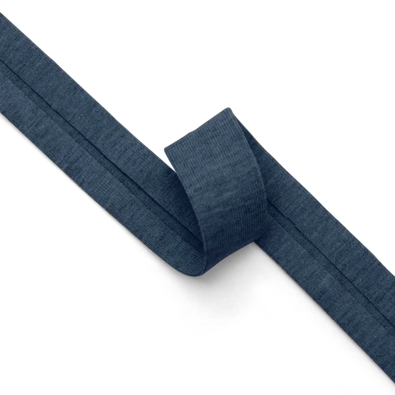 Kantenband Stretch-Jersey 20mm denim, 3m Nur Für Kurze Zeit