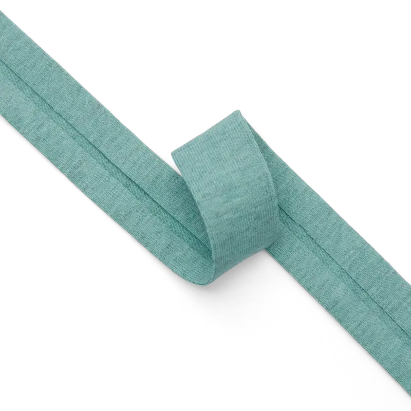 Garantierte Lieferung Schrägband Stretch-Jersey 20mm aqua, 3m