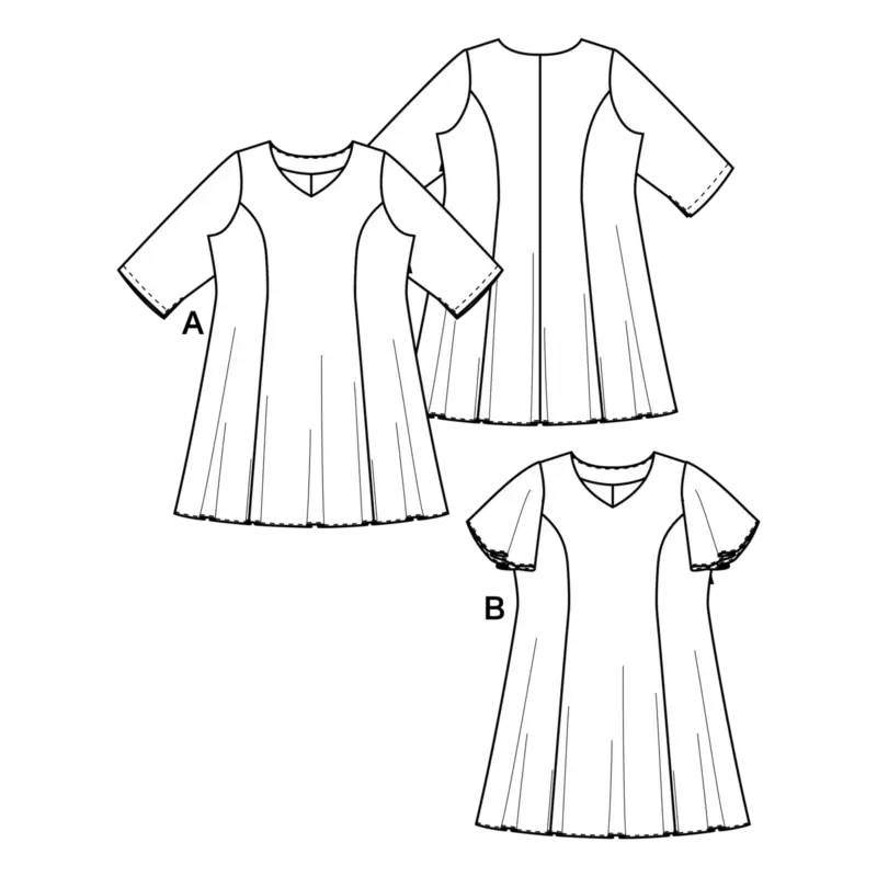 Kleid mit Prinzessnähten, 48 Preisknaller