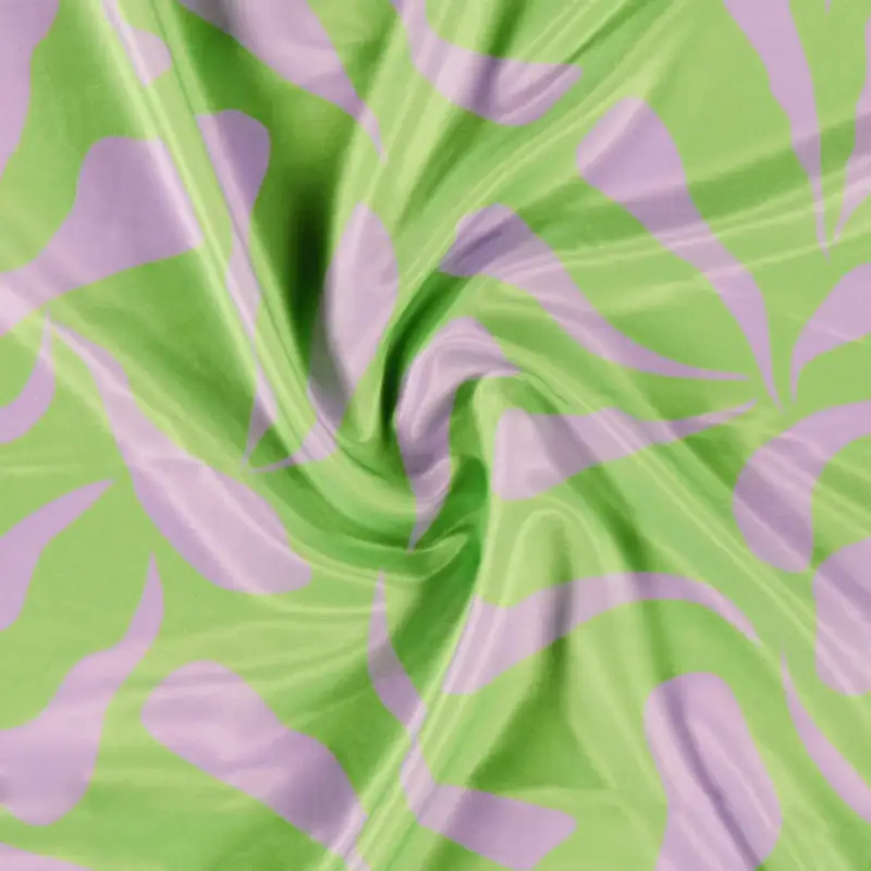 Gewebter Twill neon grün m abstr. Print Online Kaufen