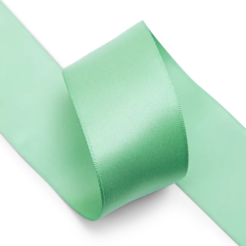 Bestpreis Satinband 38 mm Staubgrün 25m