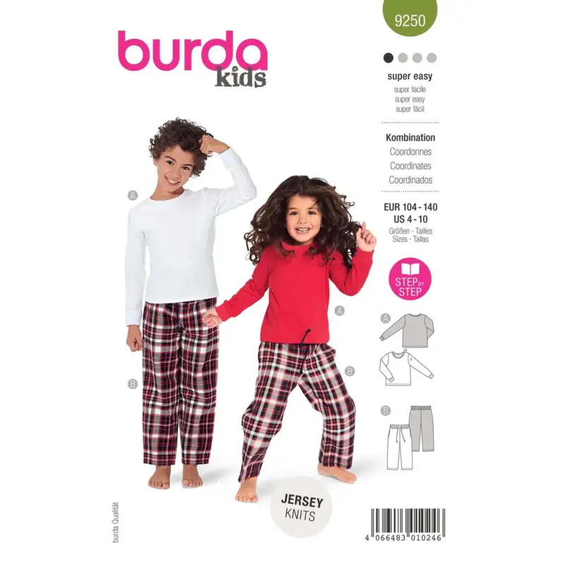 Burda Schnittmuster 9250: Pyjama, Gr. 104-140 Must-Have