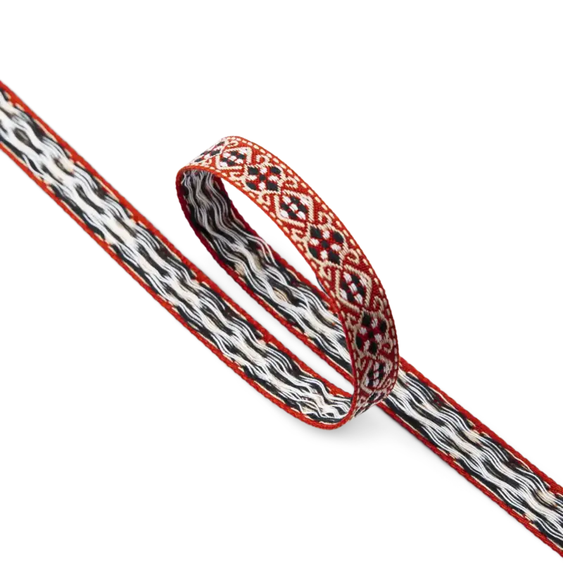 Markenprodukt Band Jacquard 10mm Rot 3m