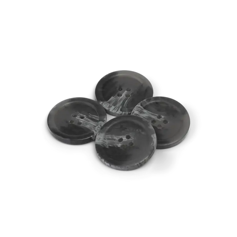 Knopf, 4-Loch 27mm Marmor Grau, 4 St. Preisknaller